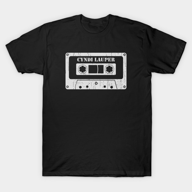 Cyndi Lauper - Vintage Cassette White T-Shirt by FeelgoodShirt